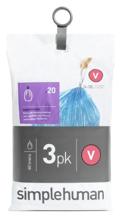 simplehuman - Size V Bin liners - 3 x 20 Pack